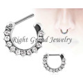 CZ Kristall gepflastert Nase Septum Piercing Schmuck Septum-Piercing